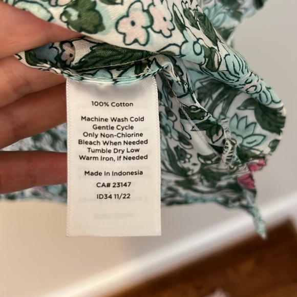 Talbots Primrose Border Shell Flutter Sleeve blouse Petite 2X - Picture 5 of 7